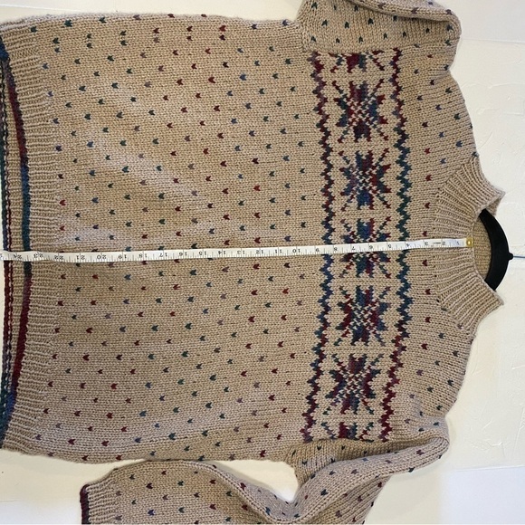 FAIR Isle Hand Knit Tan Sweater - Picture 9 of 10